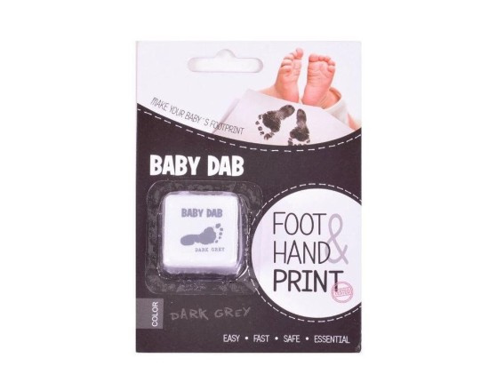Baby Dab Foot & Hand Print Grey barva na dětské otisky 1 ks
