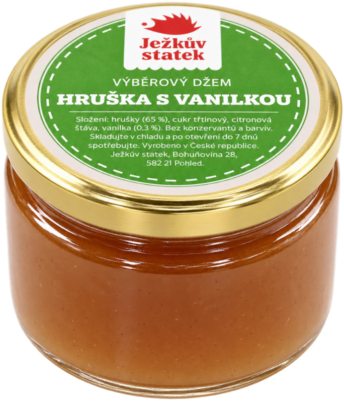Ježkův statek Džem Hruška s vanilkou výběrový Ježkův statek 250g
