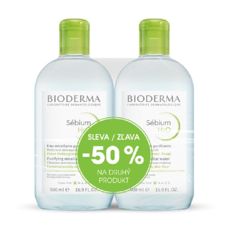 BIODERMA Sébium Micelární voda Výhodné balení 2x500 ml
