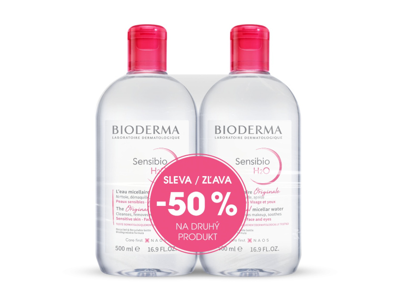 BIODERMA Sensibio H2O Micelární voda Výhodné balení 2x500 ml