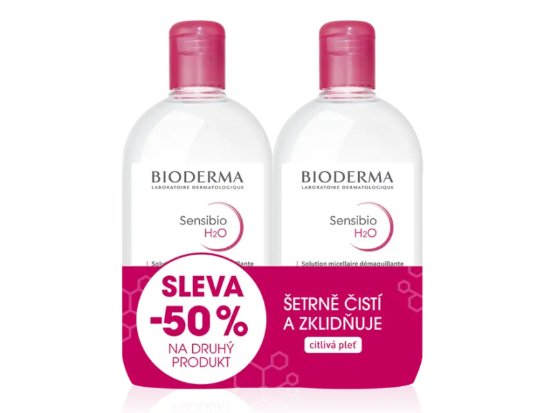 BIODERMA Sensibio H2O Micelární voda Výhodné balení 2x500 ml