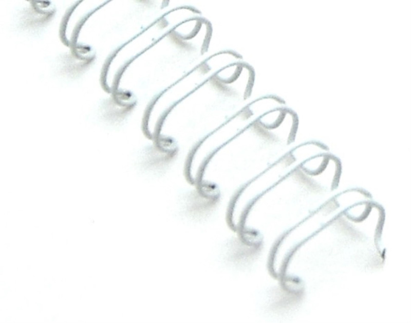 Drátěné hřbety 1/4" - průměr 6,4 mm, 3:1, bílé, 100 ks