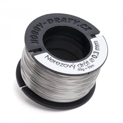Hobby dráty Nerezový drát 0,3/50g