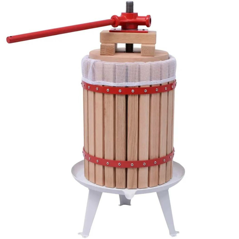 Ruční lis na ovoce s rouškou, 6 l, 6 l