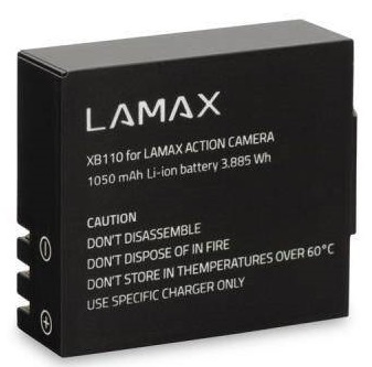 Baterie pro akční kamery LAMAX X Battery / 1050 mAh / výdrž 90 min. / černá Varianta: ivi1