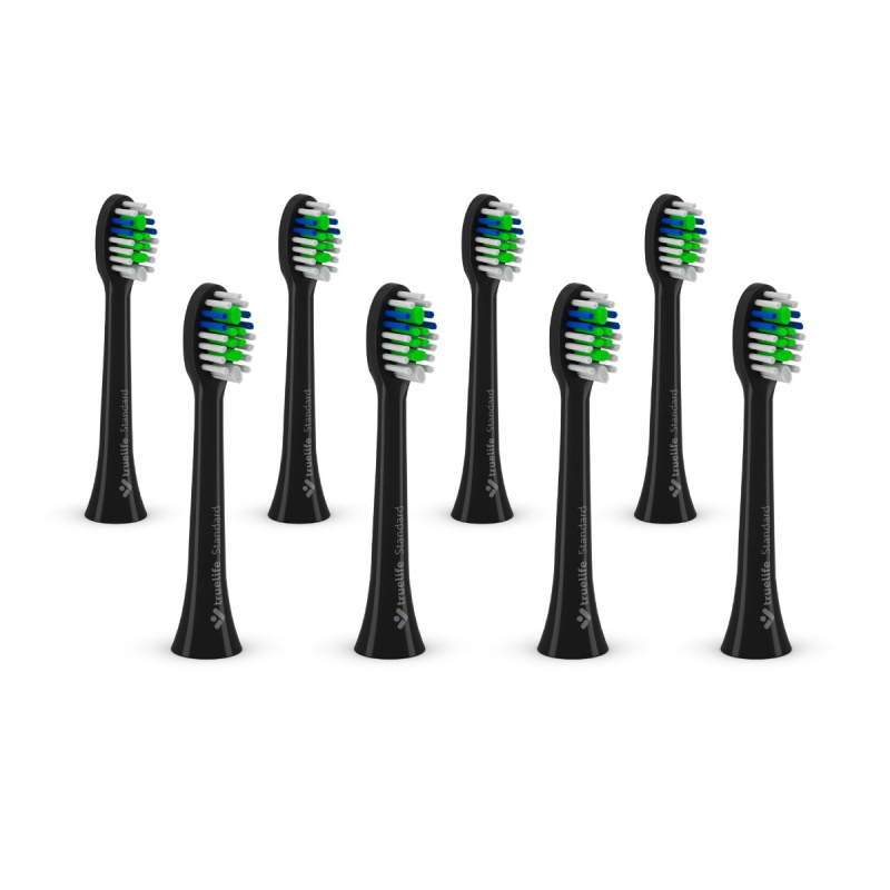 TrueLife SonicBrush Compact Black Standard náhradní hlavice pro zubní kartáček TrueLife SonicBrush Compact-series Black 8 ks