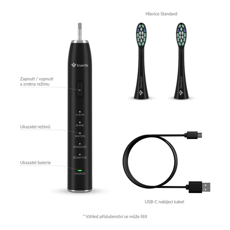 TrueLife SonicBrush Clean30 Black Černá
