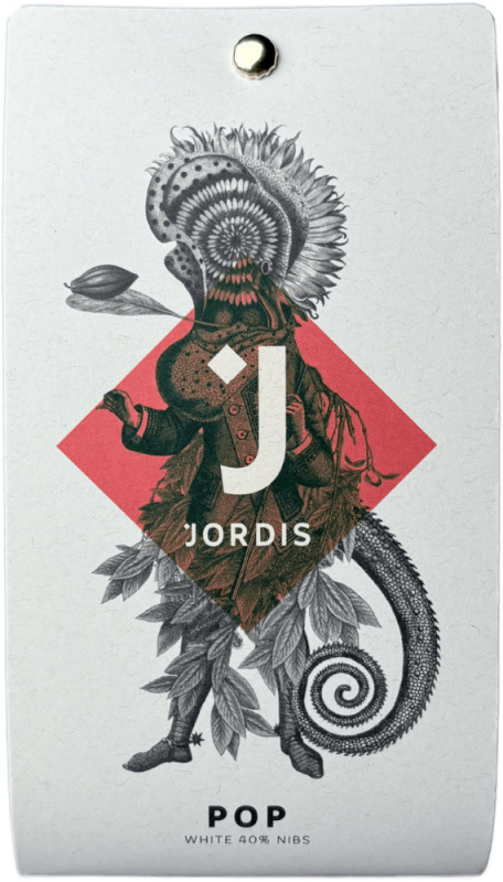 Jordi's Čokoláda bílá s kousky bobů 40% Jordi's 50g