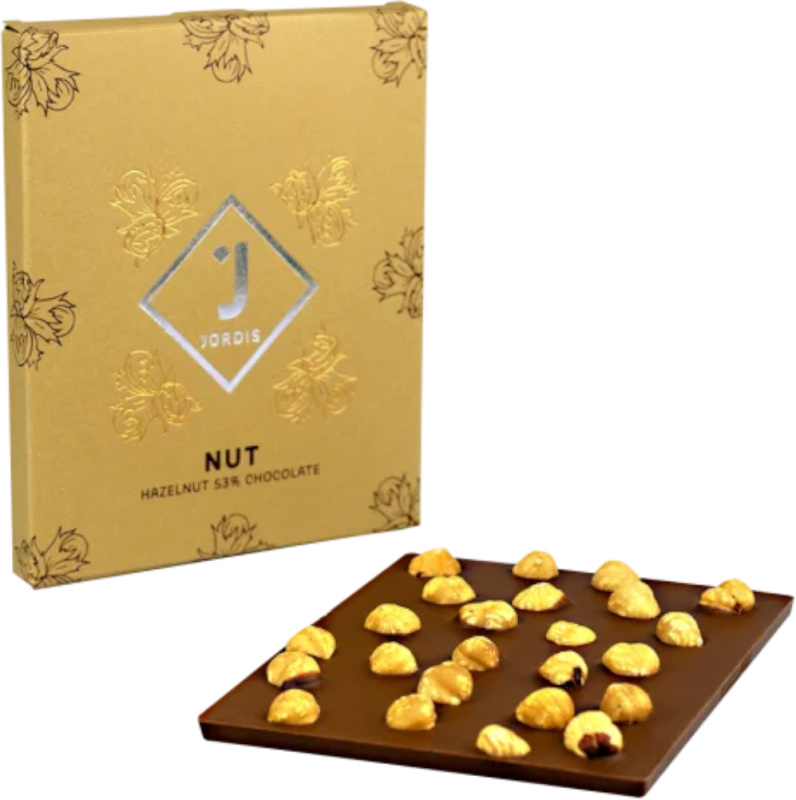 Jordi's Čokoláda mléčná 53% s celými lískovými ořechy Jordi's 125g