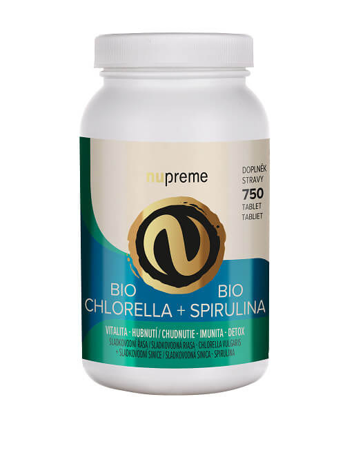 NUPREME Chlorella a spirulina BIO 750 tablet