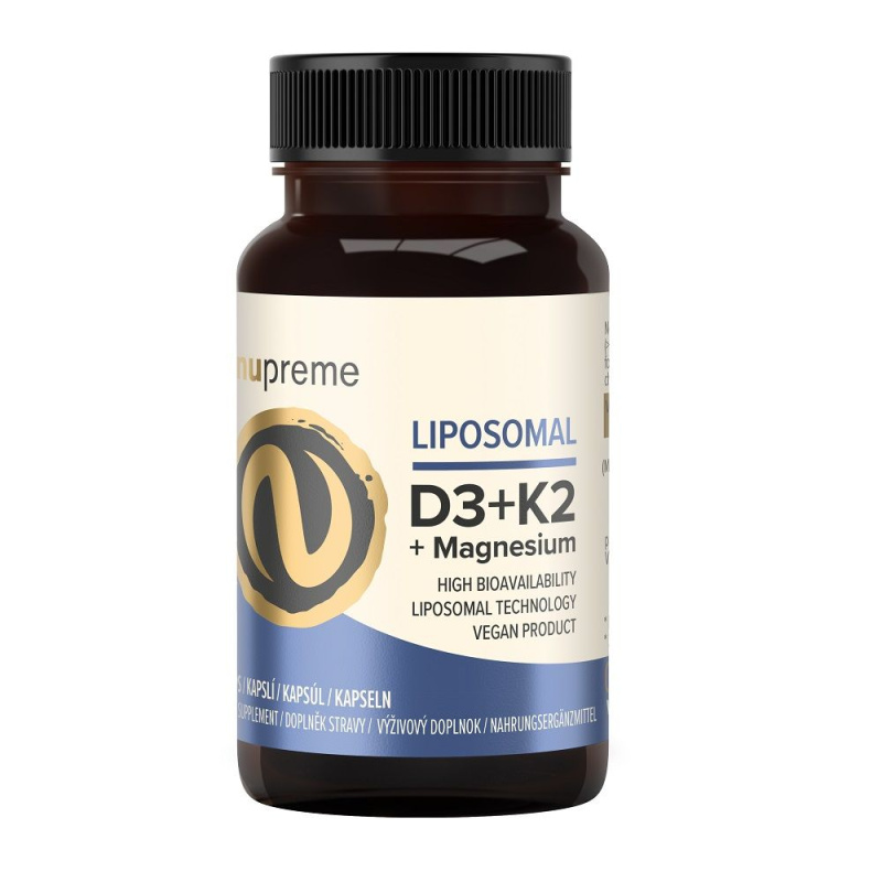NUPREME Liposomal Vitamín D3 + K2 30 kapslí