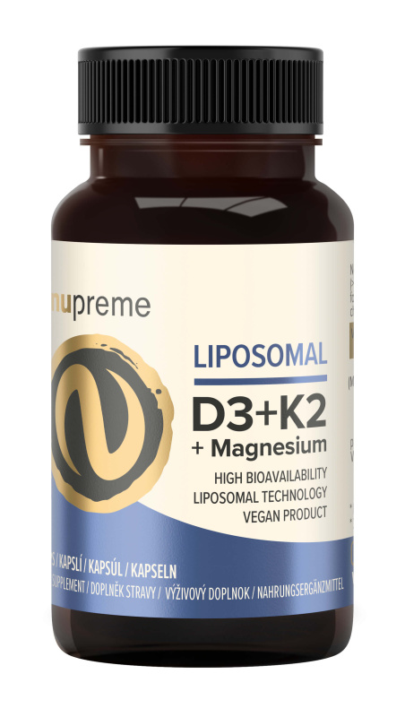 NUPREME Liposomal Vitamín D3 + K2 30 kapslí