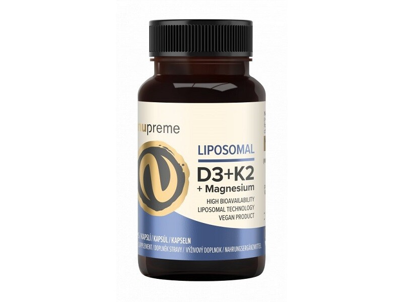 NUPREME Liposomal Vitamín D3 + K2 30 kapslí
