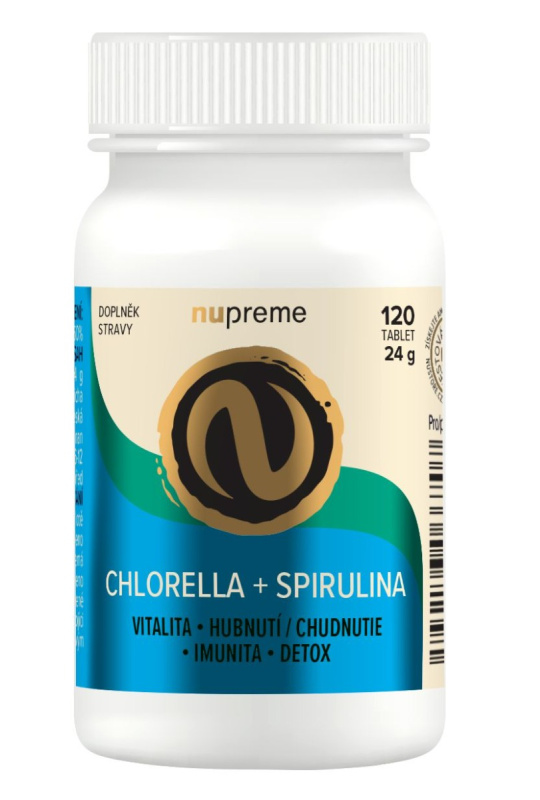 NUPREME Chlorella + spirulina BIO 120 tablet