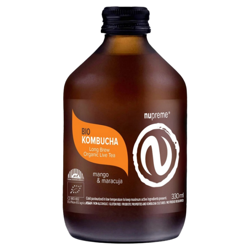 NUPREME Kombucha mango a maracuja BIO 330 ml
