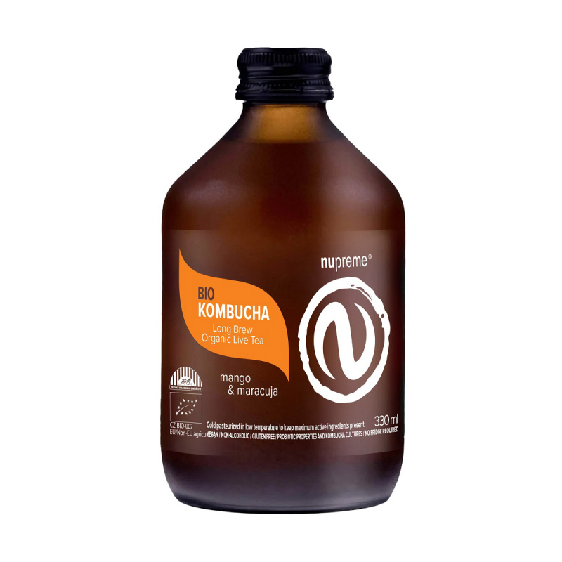 NUPREME Kombucha mango a maracuja BIO 330 ml