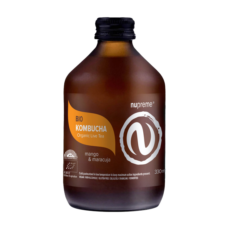 NUPREME Kombucha mango a maracuja BIO 330 ml