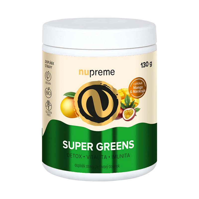 NUPREME Super greens mango&maracuja BIO 130 g