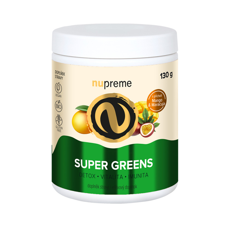 NUPREME Super greens mango&maracuja BIO 130 g