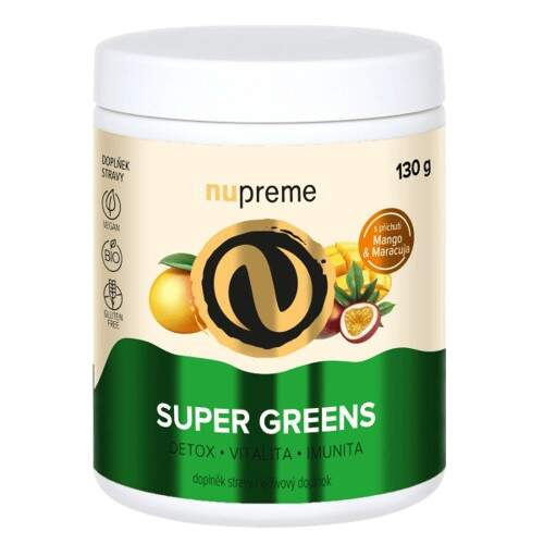 NUPREME Super greens mango&maracuja BIO 130 g