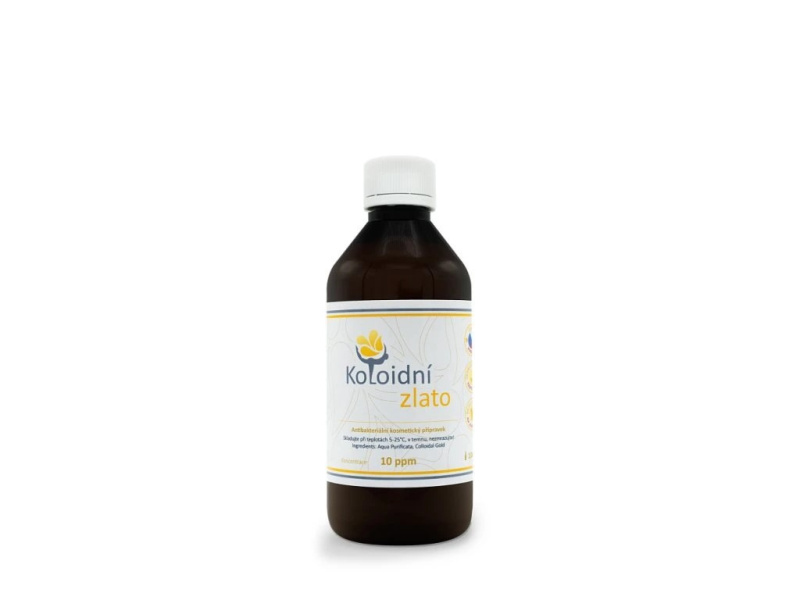 Koloidní stříbro s.r.o. Koloidní zlato 10 ppm, 100 ml Varianta: Plastový uzávěr s pojistkou