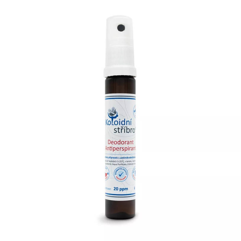 Koloidní stříbro s.r.o. Koloidní stříbro Deodorant-Antiperspirant 20ppm Objem: 25 ml
