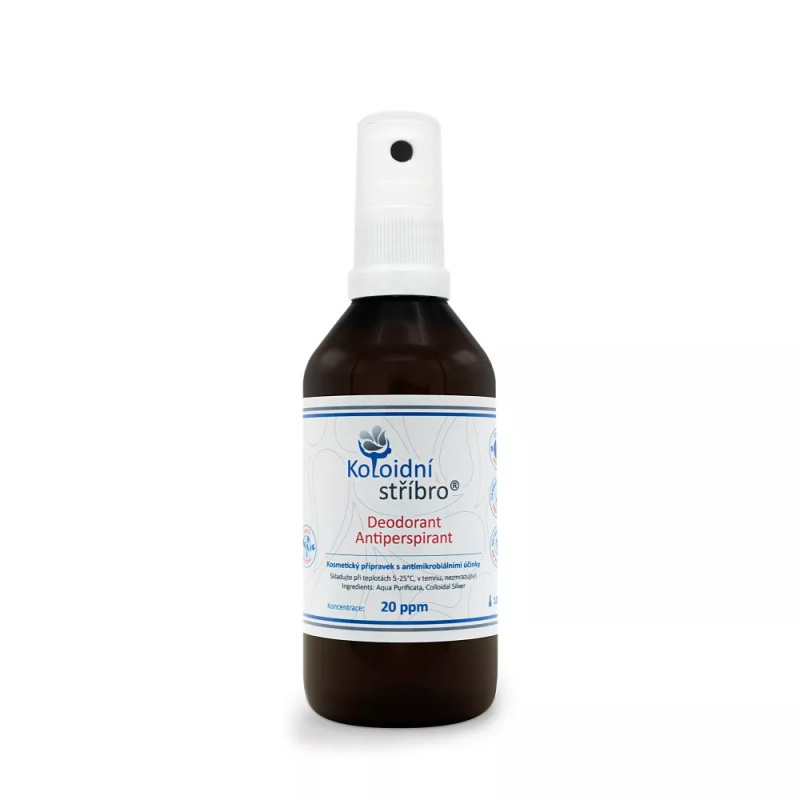 Koloidní stříbro s.r.o. Koloidní stříbro Deodorant-Antiperspirant 20ppm Objem: 100 ml