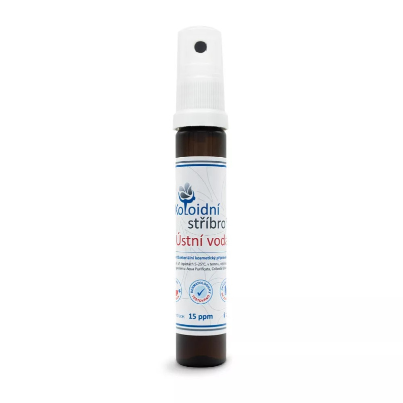 Koloidní stříbro s.r.o. Koloidní stříbro Ústní voda 15ppm Objem: 25 ml