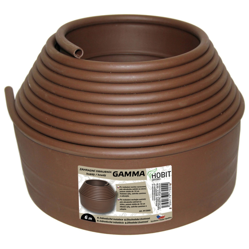 HOBIT garden Zahradní obrubník GAMMA hnědý 10 cm x 6 m