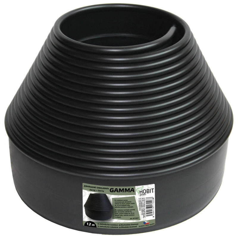 HOBIT garden Zahradní obrubník GAMMA černý 10 cm x 12 m