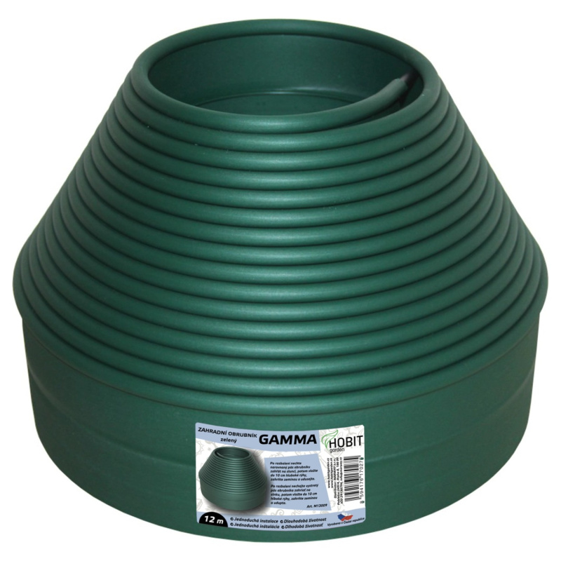 HOBIT garden Zahradní obrubník GAMMA zelený 10 cm x 12 m