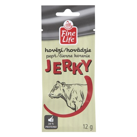 Fine Life Jerky hovězí pepřové 12 g