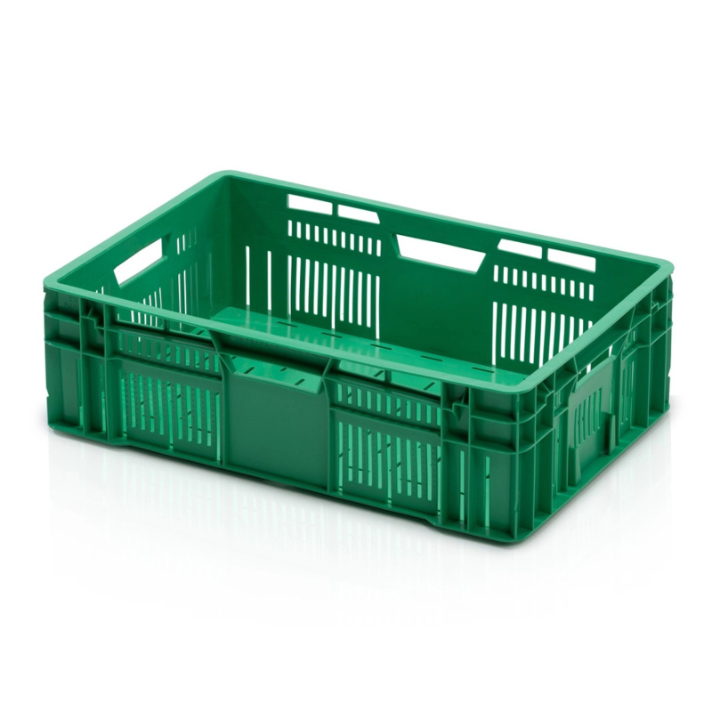 TBA Přepravka na ovoce a zeleninu, zelená, 60 x 40 x 18 cm