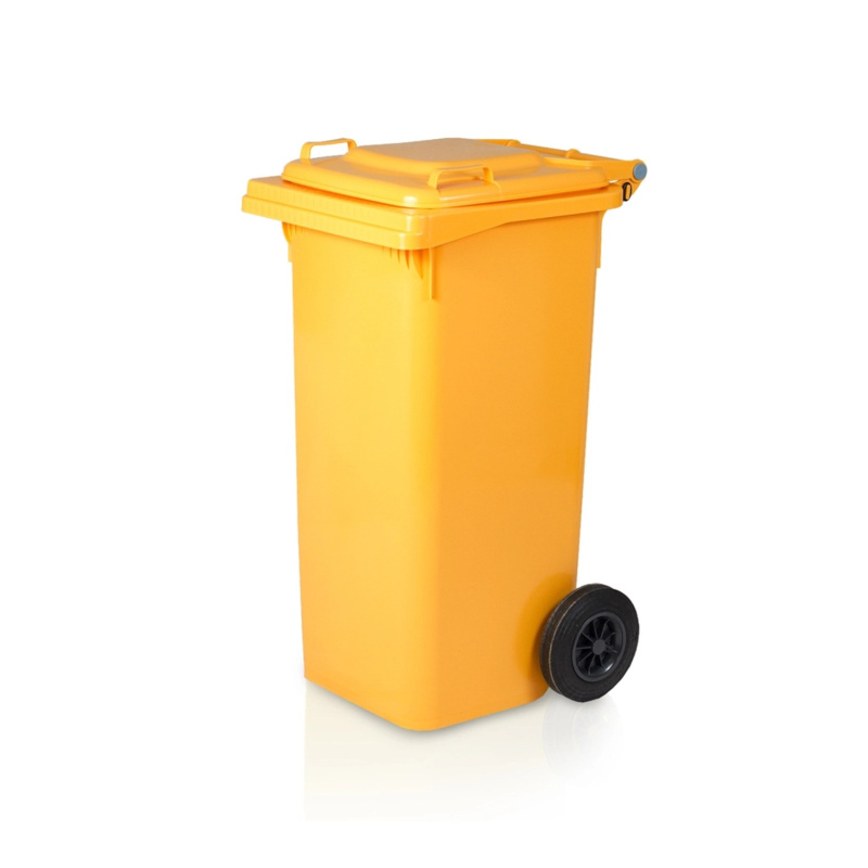 Plastová popelnice 120L ŽLUTÁ