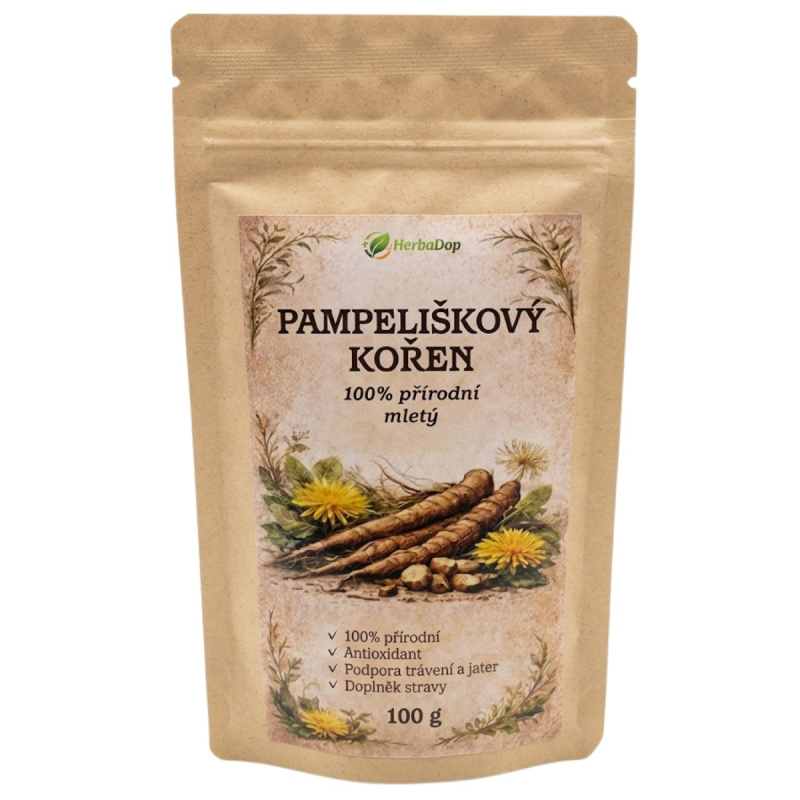 HerbaDop Pampeliška - přírodní kořen mletý - 100 g