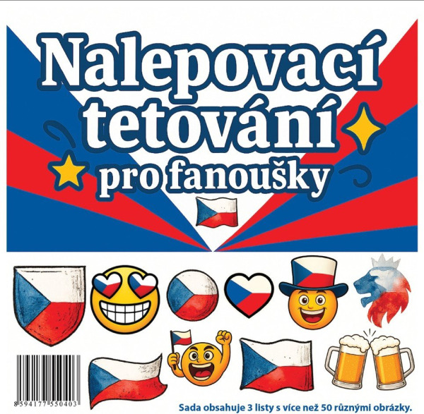 Nalepovací tetování pro fanoušky -