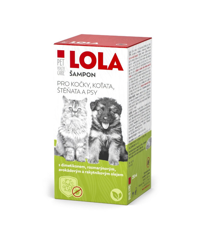 PET HEALTH CARE LOLA antiparazitní šampon pro psy a kočky 250 ml