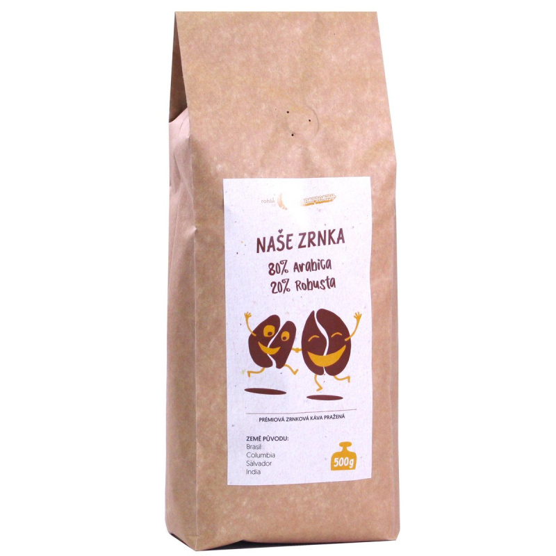 Rohlik.cz Naše Zrnka 80 % Arabica 20 % Robusta