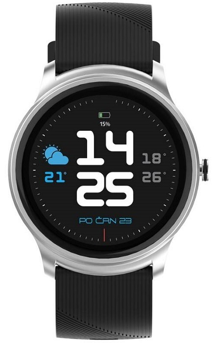 Chytré hodinky iGET FIT F6 (2x řemínek) / 1,3" / Bluetooth 4.2 / IP68 / stříbrná Varianta: ivi1