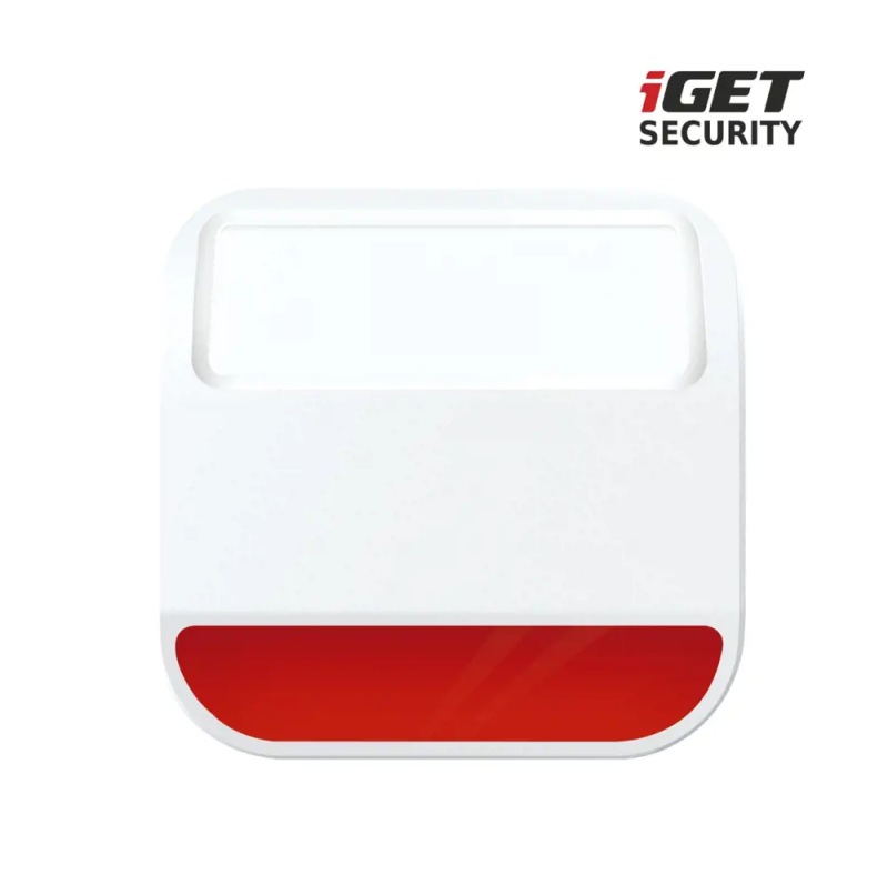 iGET SECURITY MP11 - venkovní siréna napájená baterií nebo adaptérem, pro alarm M6-4G, bat. v balení
