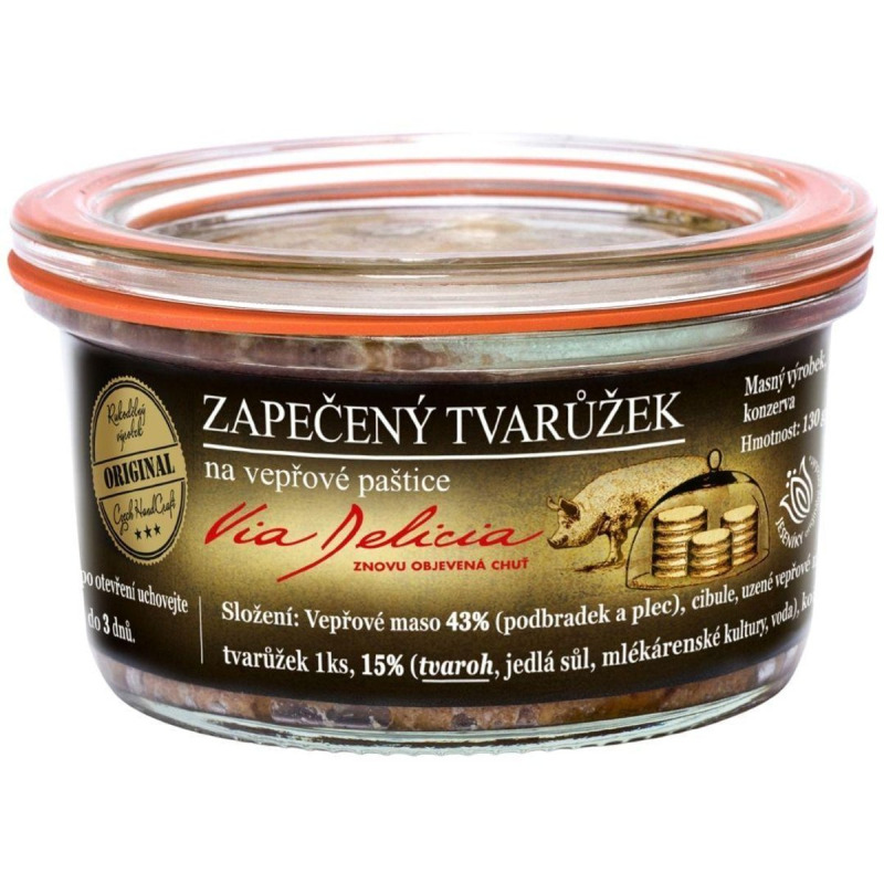Via Delicia Zapečený tvarůžek na vepřové paštice 130g