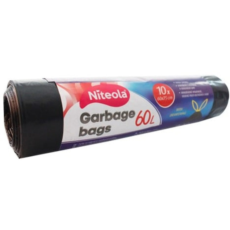 Niteola Pevné zatahovací igelitové sáčky na odpad 60 l