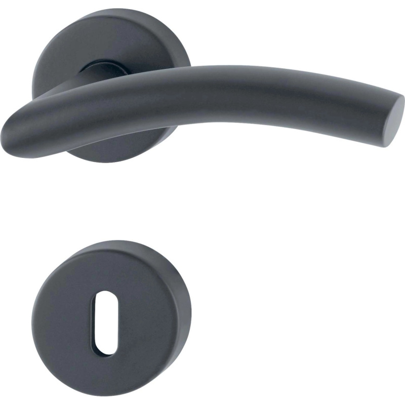 AnsaPro Rozetová souprava na interiérové dveře Ganges nerezová ocel matná černá