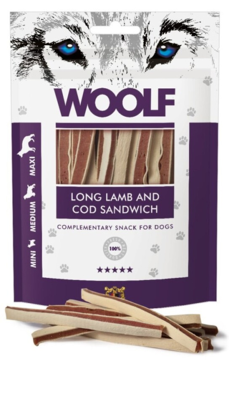 WOOLF pochoutka soft lamb and cod sandwich long  100g