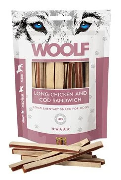 WOOLF pochoutka soft chicken, cod sandwich long  100g