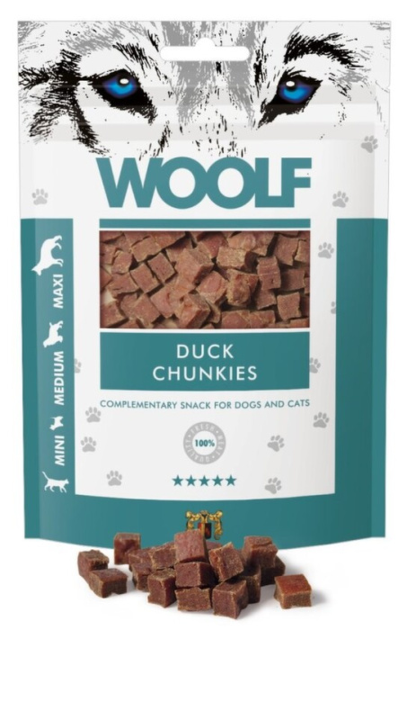 WOOLF pochoutka duck chunkies  100g