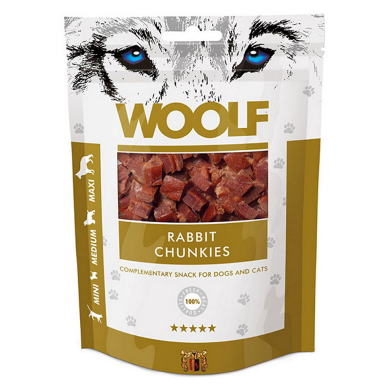 WOOLF pochoutka rabbit chunkies  100g