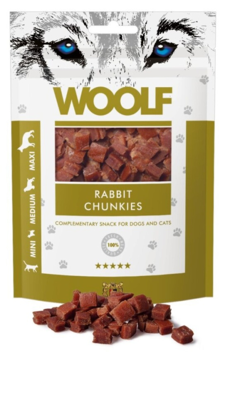 WOOLF pochoutka rabbit chunkies  100g