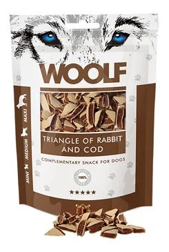 WOOLF pochoutka Rabbit and Cod Triangle  100g