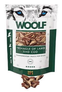 WOOLF pochoutka Lamb and Cod Triangle  100g